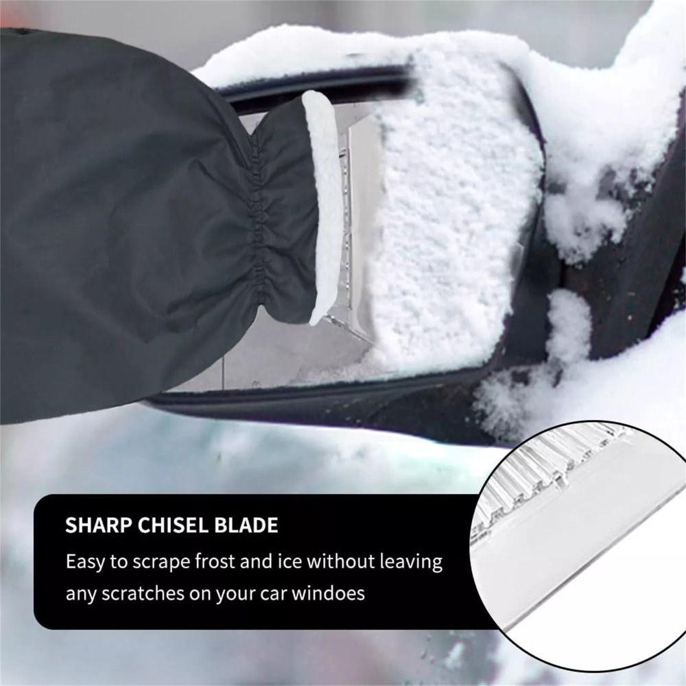 With Glove Snow Scraper Reusable Cleaning Snow Shovel Portable Car Ice Scraper  Auto Window