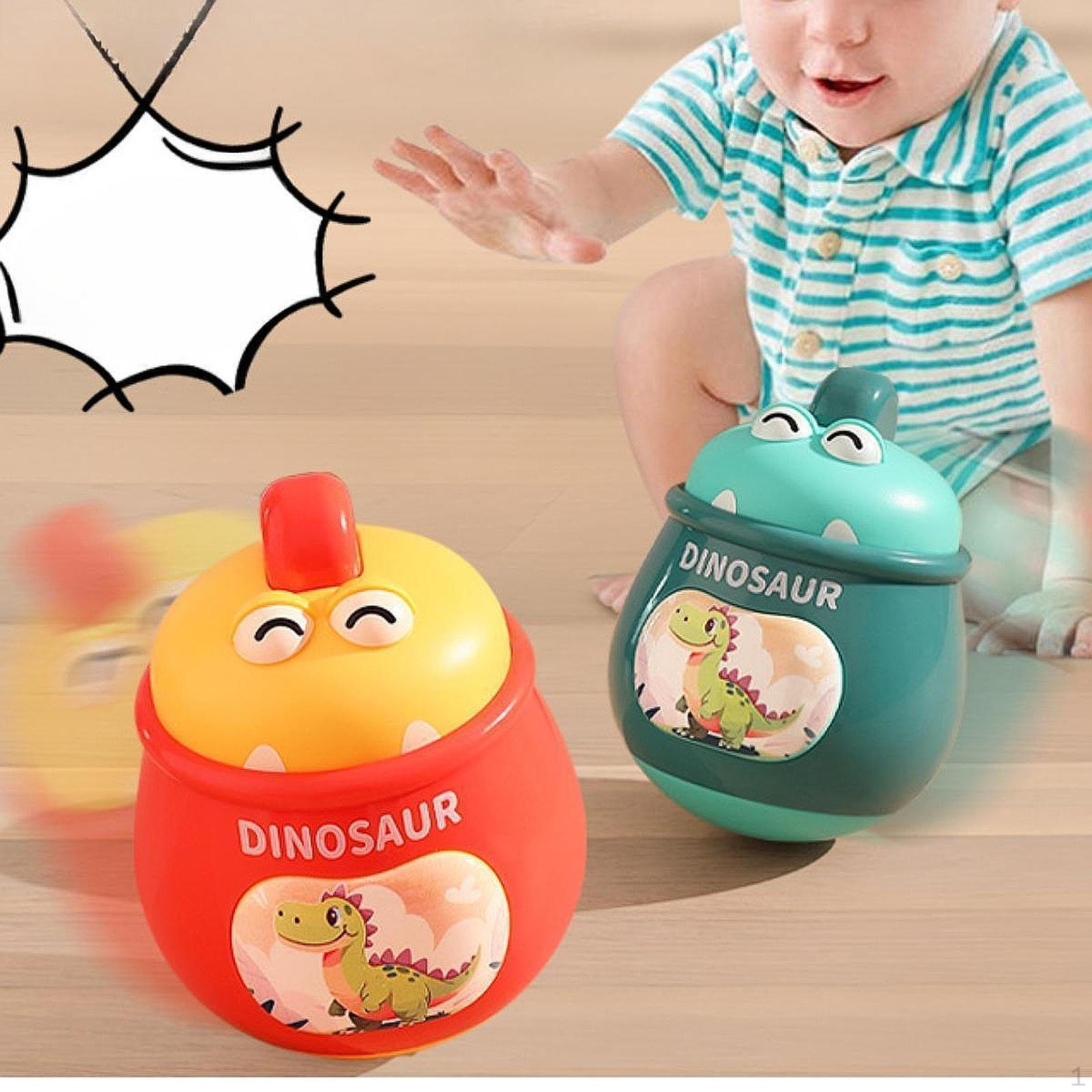 

Crawling Dinosaur Tumbler Toy, Swing Newborn Poly Toy червоний