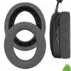 Geekria Comfort Earpads Compatible with Corsair HS70 HS60 and HS50 PRO Headphones PRO, PRO, (Linen/Black)