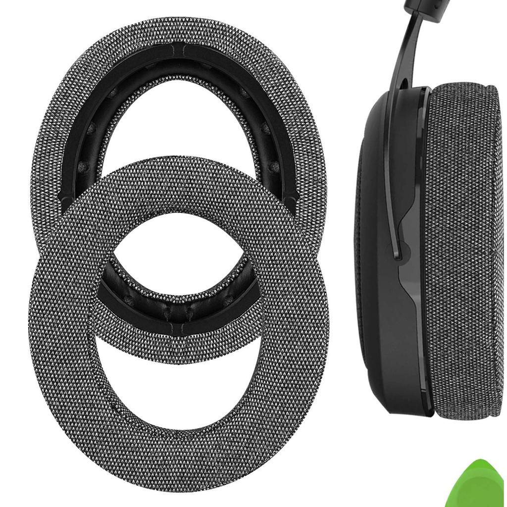 Geekria Comfort Earpads Compatible with Corsair HS70 HS60 and HS50 PRO Headphones PRO, PRO, (Linen/Black)