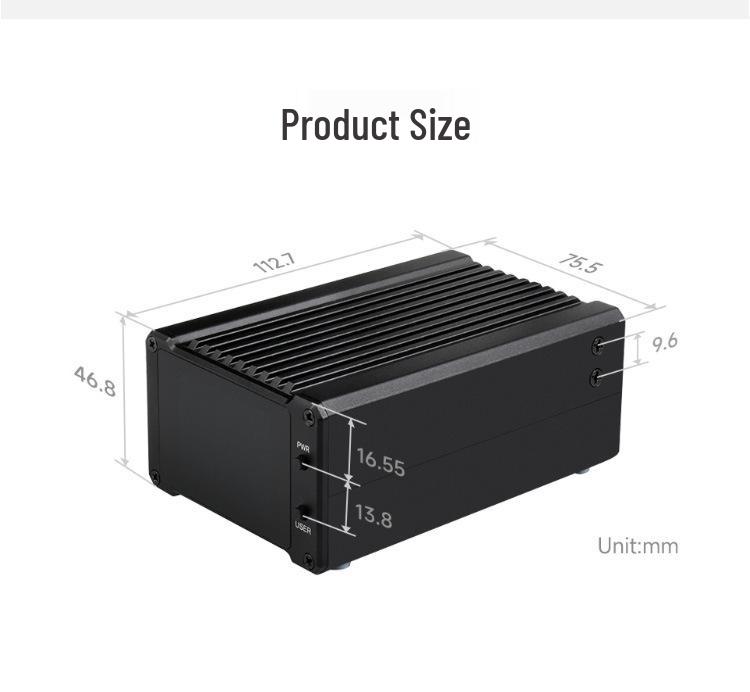 Raspberry Pi CM4 NAS Server with Dual SATA & 2-inch LCD