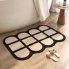 Irregular Shaped Wood Grain Bath Mat Quick Dry Absorbent Non Slip Backing Fit For Bathroom Shower Toilet Home Decor