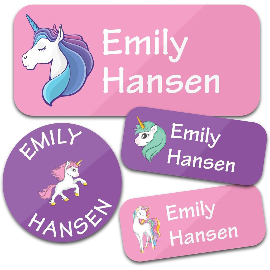 Trees 140Pcs Custom Waterproof Name Tags Stickers Cartoon Style Nakrjki Na Ubrania Imieautocollants Personnalisés Prenom