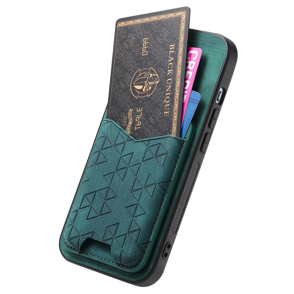 For Samsung Galaxy S24 Ultra Case Imprinted Pattern Card Holder Kickstand Leather Back Cover