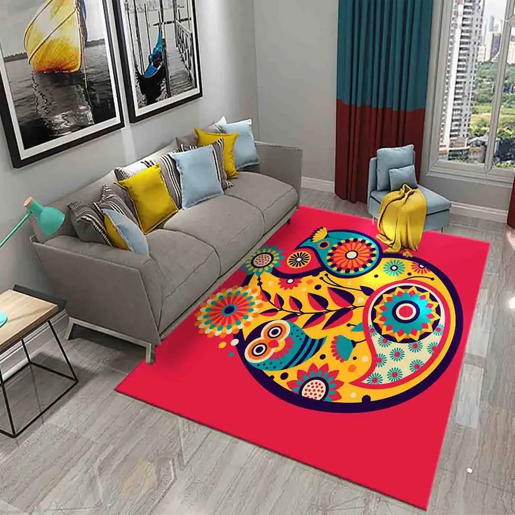 Paisley Flower Tree of Life Indian Culture Rugs for Living Room Bedroom Door Mats Decor Carpets Bathroom Kitchen Non Slip Rugs