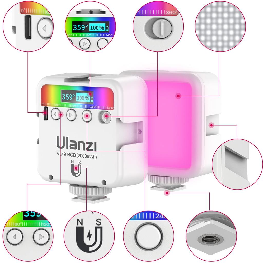 Ulanzi 2586A VL49 RGB Light Direct from Japan