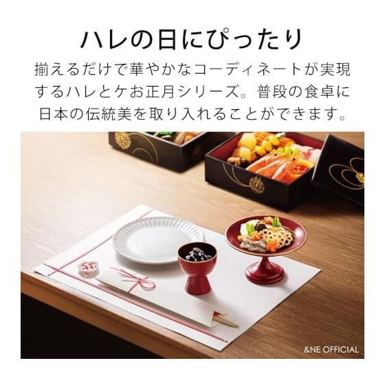 andNE (&NE) Iida Mizuhiki Table Setting Set - Platinum - Hare To Ke - Made In Japan - Paper - Placemat, Chopsticks, Chopstick Rest - Celebration