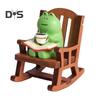 Pryskyřice Funny Frog Socha Neblednoucí Unikátní Funny Frog Socha Sculpture Desktop Dekorace