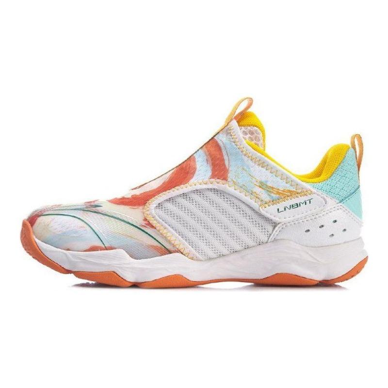 Женские низкие тренировочные кроссовки Li-Ning Chameleon 5 Lite Бело-сине-оранжевые AYTR002-1 35