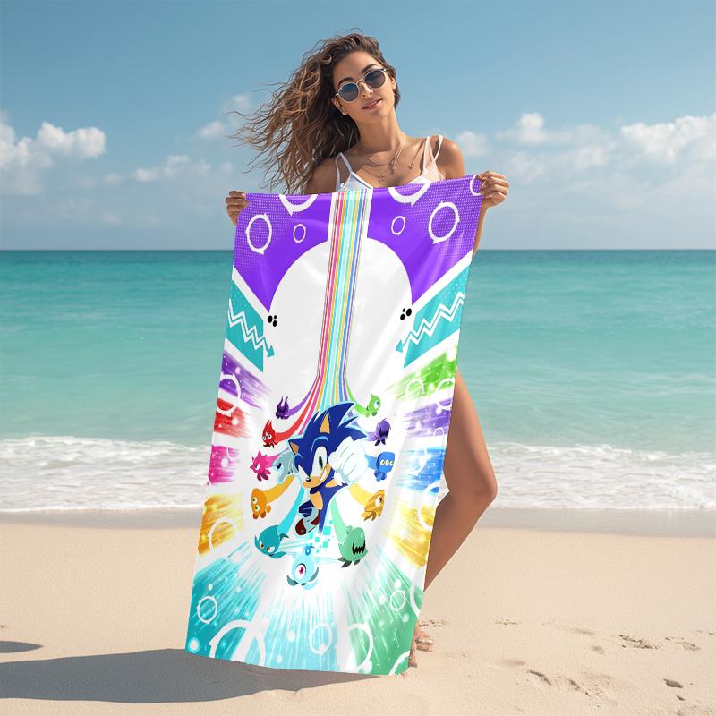 1Pc Speedsters Action Beach Towel Microfiber Beach Towel Thin Absorbent For Beach Swimming Yoga Bath Sports 0917239