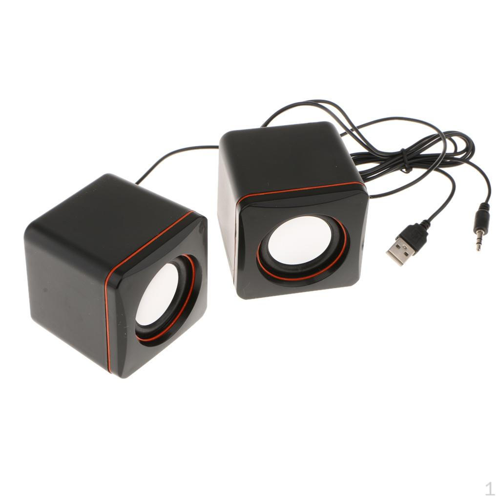 

Мини-USB стерео компьютерный динамик для настольного ноутбука черный