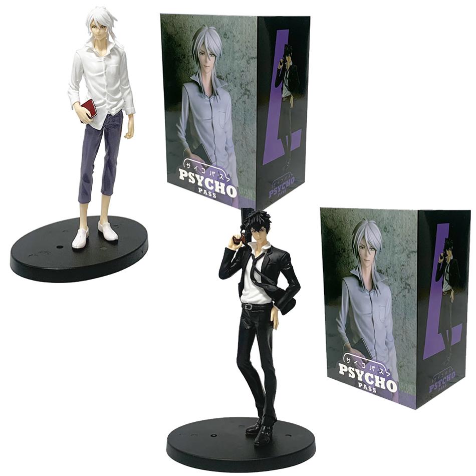 18cm Anime PSYCHO-PASS Shogo Makishima Shinya Kogami Figures PVC Anime Desktop Figurine Model Statue Collection Toys Ornaments