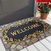 1Pcs Anti Fatigue Kitchen Rugs,  Vintage Golden Print Waterproof Non-Slip Thick Cushioned Kitchen Mat Heavy Duty Comfort Standing Mat for Kitchen