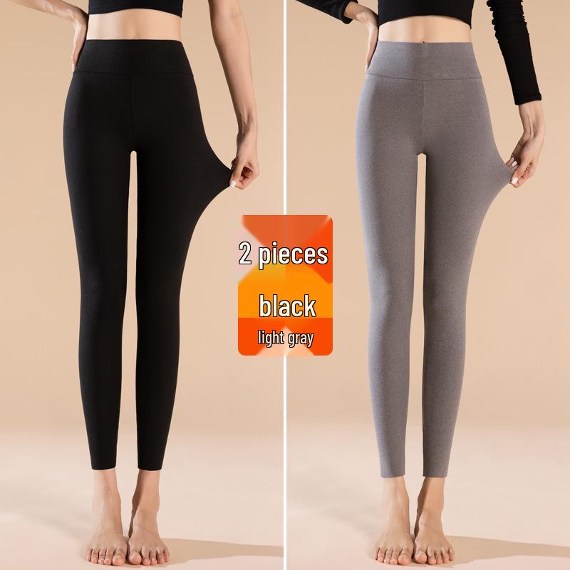 Seamless Women's Fleece Warm Cotton Yoga Pants, Base Layer, Plus & Petite Sizes, for Autumn/Winter.