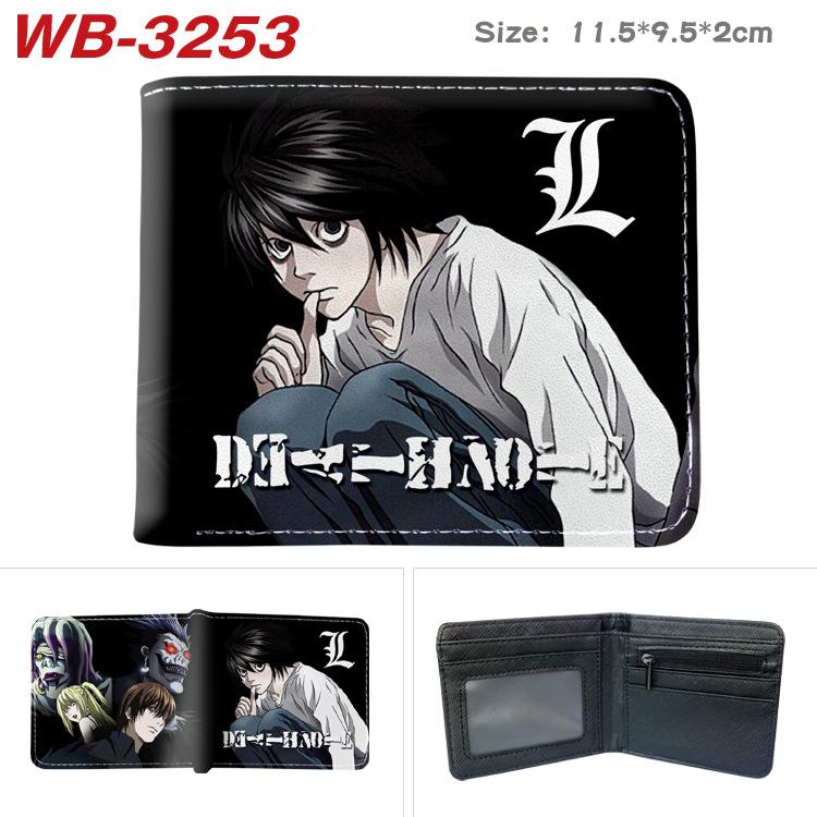 Death Note Geldbörse Anime Vollfarbdruck Kurz Faltbar Kartenhalter Unisex Münzbörse 1 Stück