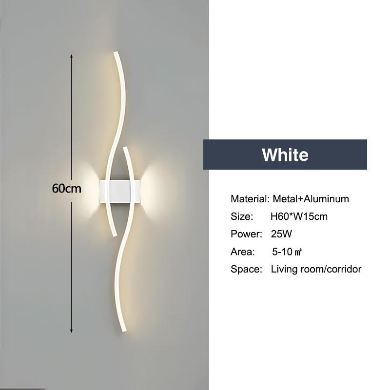 Minimalist Bedroom LED Wall Lamps Decor for Sofa Background Interior Wall Lights Wall Sconce for Corridor Aisle Black White Gold