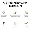 Bathroom Shower Curtains,Thicken PEVA Fabric Long Bath Curtain Quick Drying Curtain Liner With Hooks,Waterproof Curtain