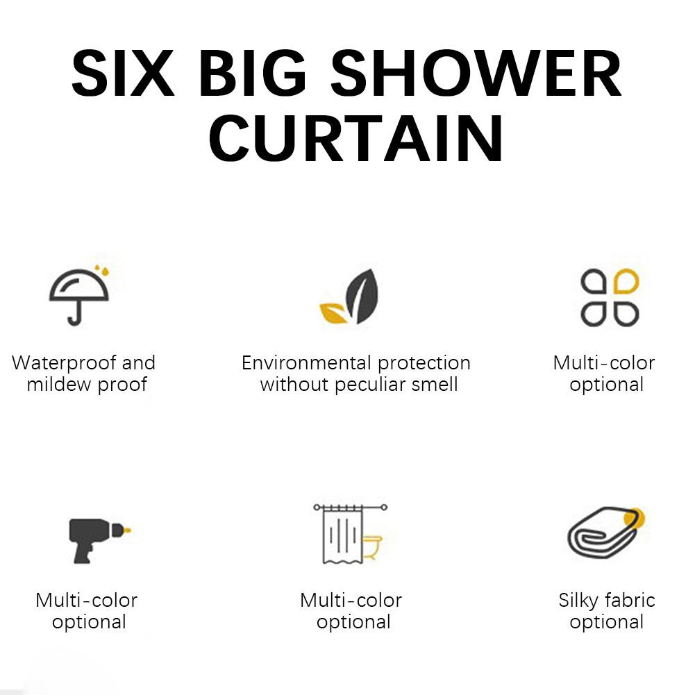 Shower Curtains Moden Home Decorative Bathroom Curtains For Bathroom Waterproof Mildew Proof PE EVA Self-crop Fabric Shower