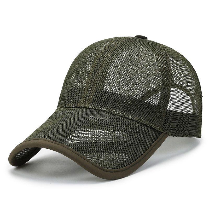 Mesh Hat with Hollowed Out Eaves Baseball Cap Sun Hat Men's Duckbill Cap Breathable Mesh Cap for Spring and Summer Children's Sun Hat