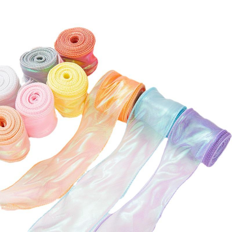 6cm Iridescent Fish Tail Ribbon for Cake Wraps, Bouquets, Gift Boxes, and DIY Projects.