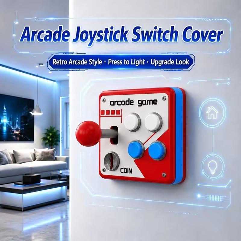 3D Retros Arkadspelsdesign Ljusströmbrytarpanel Med Joystickfunktion,