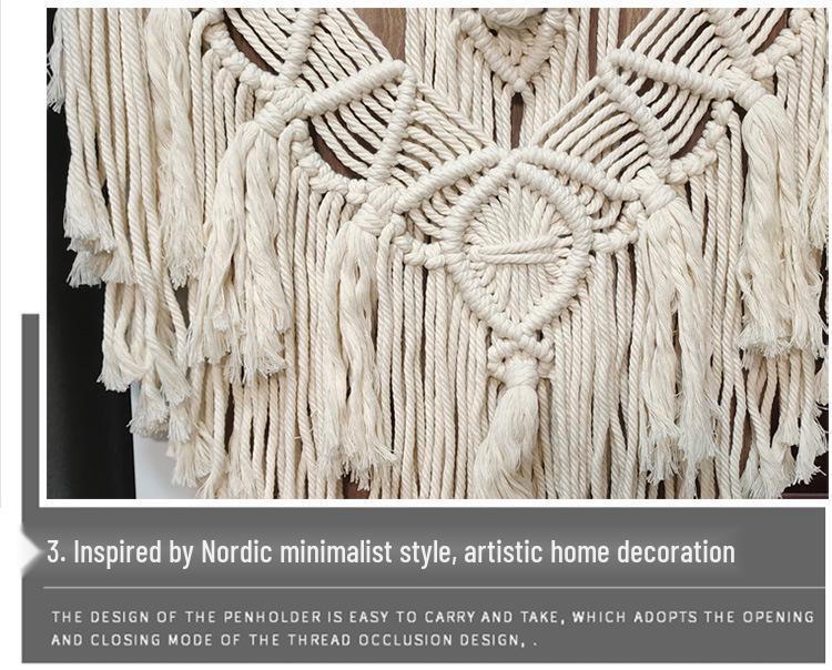 Arazzo da Appendere alla Parete Bohemian Tessuto a Mano con Nappe Decorazione