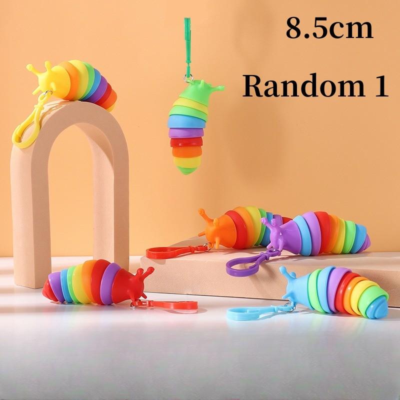 Toys Decompression Children's Adults Wriggling slug Caterpillar Fidget slug 3D Fun Vent toy  Jewelry Accessory