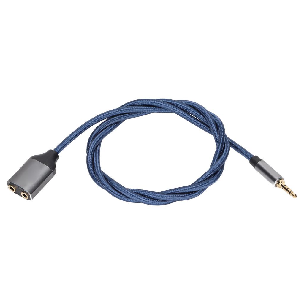 Headset Adapter 3.5mm Aux Stereo Audio 1 Male to 2 Female Audio Microphone Plugs Headset Splitter for Computer