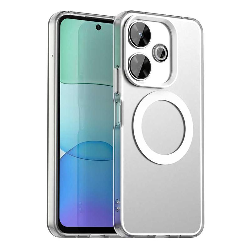 Transparent Case For Xiaomi Redmi 13 Case Redmi 13 Magnetic Adsorption Wireless Charge Back Cover For Redmi 13 Case 6.79 Inch