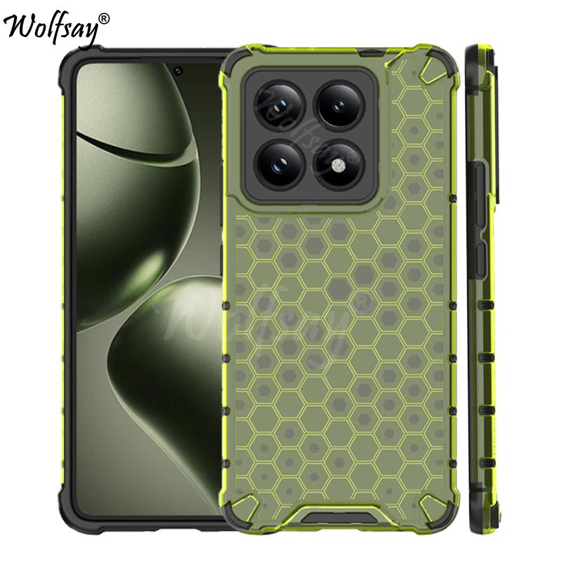 Shockproof Transparent Case For Xiaomi 14T Anti-knock Honeycomb Armor Back Case Xiaomi 14T 14 T Pro Cover For Xiaomi 14T Case