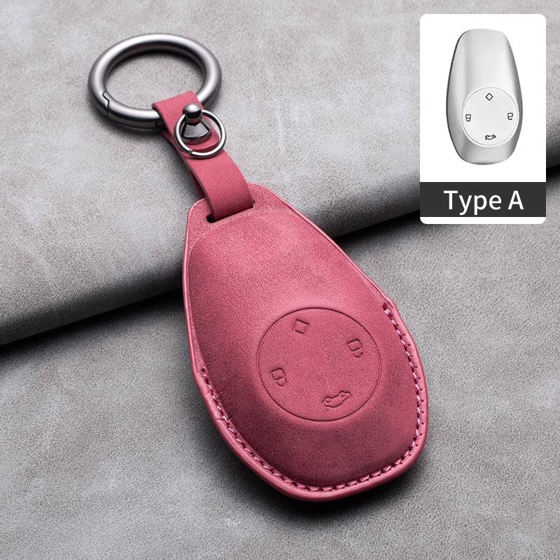 Leather Car Key Case Cover for Leapmotor t03 s01 c11 for 2023 Leapmotor C01 T03 S01 C11 Leap Motor Holder Key Fob Keychain