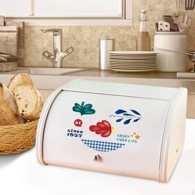 Rulo Kapaklı Ekmek Kutusu Kutusu Çiftlik Evi Organizasyonu Çok Amaçlı Kurabiye Tezgahı Kahve Dükkanı
