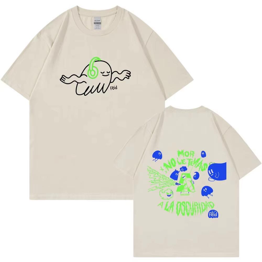 Feid Ferxxo No Le Temas A La Oscuridad TShirts Men Women Fashion Harajuku ONeck Short Sleeve Male Top Fans Gift Streetwear