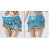 Women Belly Dance Belt Hip Scarf, Bellydance Hip Scarf Skirt Belly Dance Waist Chain with Gold Coins Belly Dance Cloth