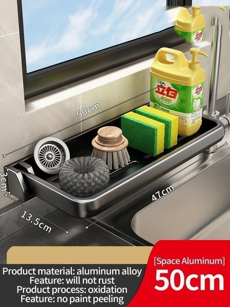 Foldable Kitchen Sponge Holder Sink Drain Rack Soap Drainer Towel Rack Shelf Organizer bathroom Storage Accessories