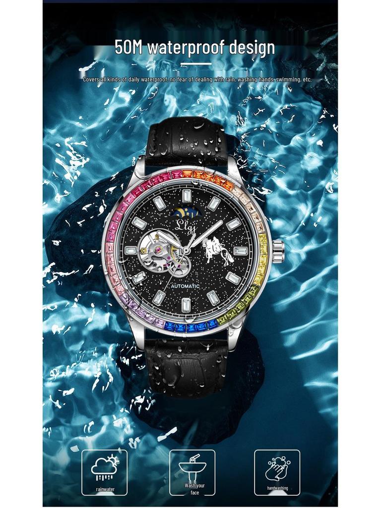 Duke of Lorraine 1976 Men's Luminous Skeleton Mechanical Watch