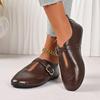 Retro Shoes, One-strap Shoes, Shallow Opening, Flat Single Shoes for Women