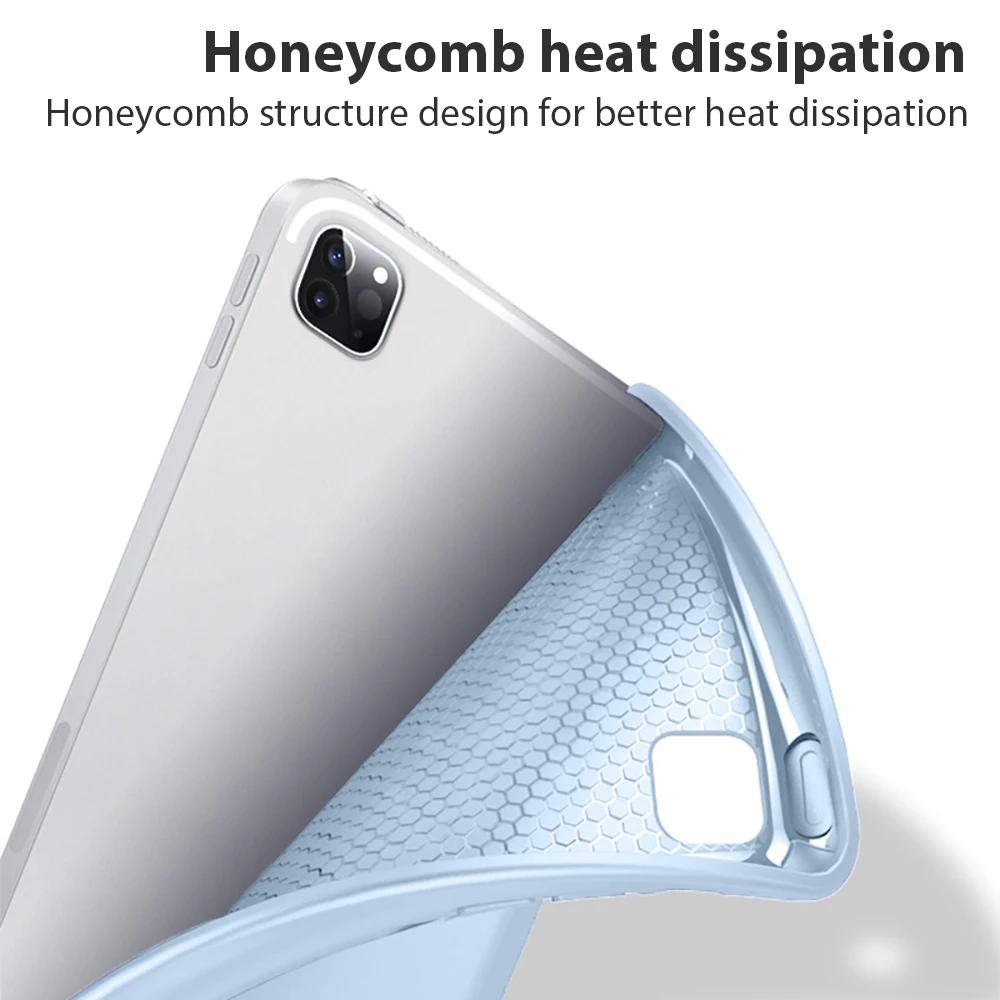 For Ipad Pro 11 2024 M4 Case 4th 3th 2th 1th Gen Flip Trifold Stand Soft TPU Tablet Cases Funda for Ipad Air 11 Cover M2 M3 2025