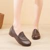 2025 Spring Genuine Leather Women's Shoes Comfortable Cowhide Soft Sole Casual Women Flat Heel Shoes Non slip Mom's Shoes