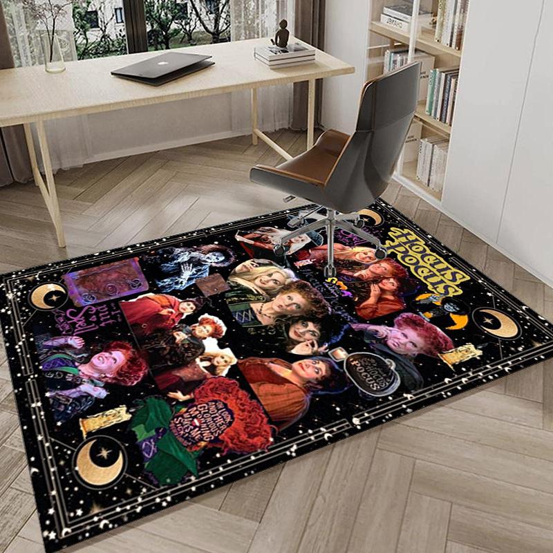 Halloween witches Carpet, Chair Rug,Rug for Office Bedroom living rooms, Doormat decor Fan Gift Christmas Gift
