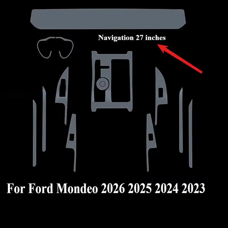 PPF Protection Film For Ford Mondeo 2026 2025 2024 Car Accessories Transparent TPU LCD Navigation Gear Panel Center Console