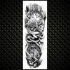 YURAN Realistic Full Flower Arm Temporary Tattoos For Men Women Rose Evil Eye Fake Tattoo Sticker Water Tranfer Body Art Tatoos