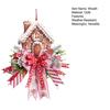 Gingerbread Christmas Wreath Festive Holiday Door Decoration Farmhouse Wall Hanging All-Weather Seasonal Garland for Porch Decor Classroom Courtyard