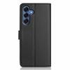For Samsung Galaxy S24 Wallet Case with Strap/Multiple Card Slots Solid Color Leather Stand Phone Cover