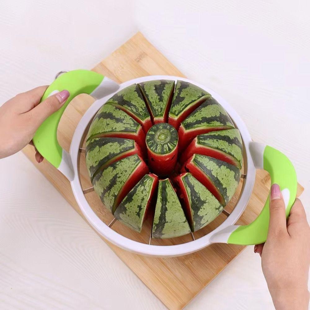 Stainless Steel Watermelon Slicer Handheld Melon Divider Convenient Fruit Cutter  Food Processing