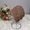 Women's Fashion Hollow Spring and Summer Hat Breathable Lace Thin Headscarf Knitted Slouchy Head Hat Hair Covering Hat