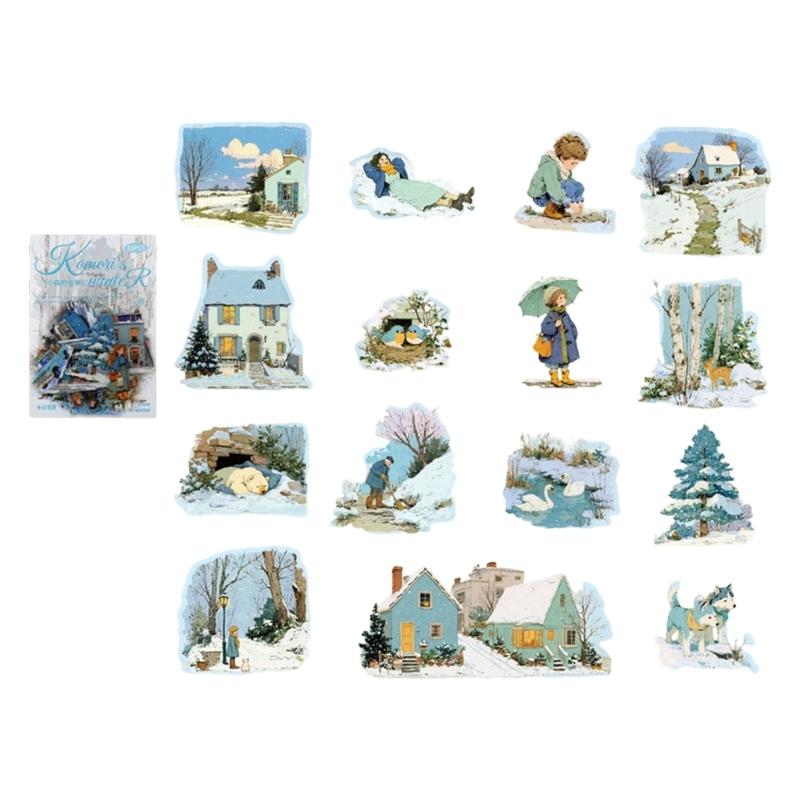 Scrapbook Sticker, Artistic Journaling Sticker Book Aesthetic Sticker Decorative Scrapbook Sticker for Adults Students