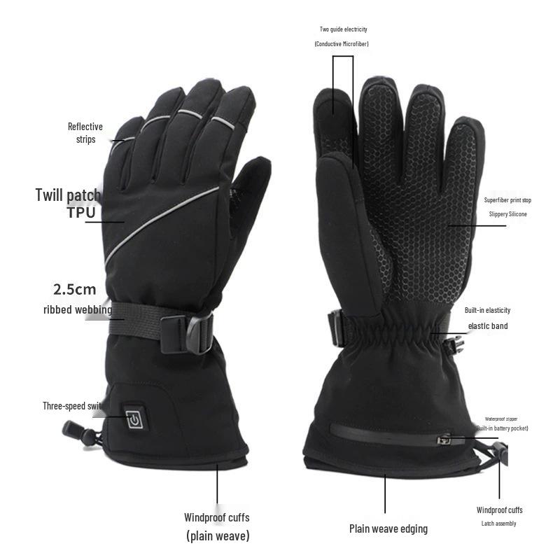 Thickened Heated Gloves: Winterproof Cycling, Skiing, and Touchscreen-Compatible