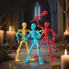1 Set Multi-Articulable Skull And Bone Puppet Decoration Action Figures Three-Dimensional Skull Model Assembly Toy Gift