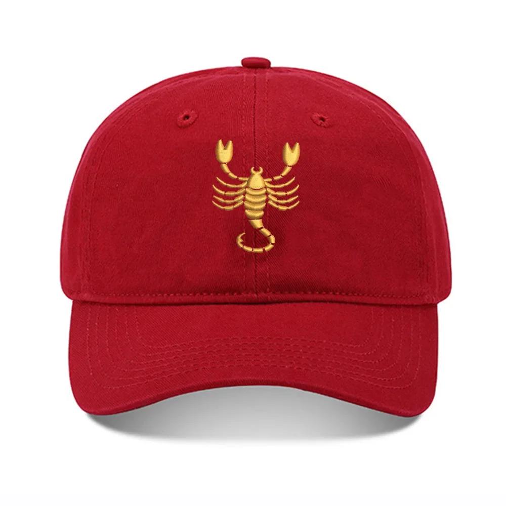Lyprerazy Baseball Caps Military Army Scorpion Unisex Embroidery Baseball Cap Washed Cotton Embroidered Adjustable Cap